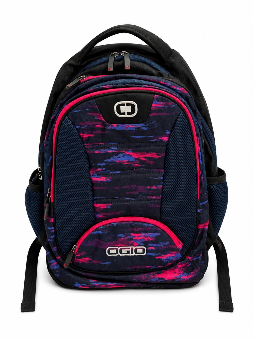 OGIO Navy Purple Pink Pattern Accent Backpack